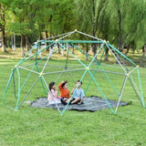 13ft Geometric Dome Climber Play Center, Kids Climbing Dome Tower with Hammock, Rust & UV Resistant MS306993AAF