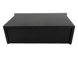 19" 4U Steel Plate DJ Drawer Equipment Cabinet with Keys Black 95397522