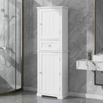 ZUN Tall Bathroom Storage Cabinet, Freestanding Storage Cabinet with Drawer and Adjustable Shelf, MDF 61004002