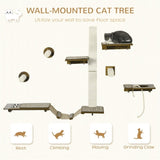 ZUN Cat Wall Shelves/Cat Trees /Cat Climbing Tower （Prohibited by WalMart） 37054732