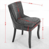 Modern Dining Set of 2,Double-layer Cushioned Chenille fabric Upholstered Accent Side Leisure W1143P207917
