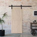 ZUN 36 in. x 84 in. Unfinished Sliding Barn Door ,K Frame,Solid Spruce Wood,Requires Simple DIY Assembly 15918666