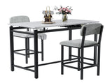 Kitchen Table Set, Dining Table and Chairs for 2, 3 Piece Dining Room Table Set with 2 Upholstered 05790443
