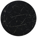 ZUN Imitation Black Marble Grain MDF Tabletop, Inch Round Dining Table for 4, Modern Kitchen Table, W1164P225843