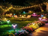 4 PCS Solar Powered Color Changing Path Lights, IP44 Waterproof Auto DusktoDawn LED Lights for 33933698