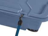 40 Gallon Durable Plastic Storage Tote with Latching Lid and Pull Handle, Blue, 2 Pack 78719093