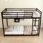 ZUN Metal Twin over Full Bunk Bed/ Heavy-duty Sturdy Metal/ Noise Reduced/ Safety Guardrail/No Box W1935P174841