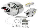 Chrome Brake Booster & Master Cylinder & PV4 Disc Valve Fits for 1968-1982 Chevrolet Corvette 22379844