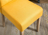 Habit Solid Wood Tufted Parsons Dining Chair, Set of 2, Yellow T2574P164546
