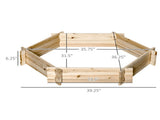 39" x 36" Screwless Hexagon Raised Garden Bed DIY Herb Planter Box for Outdoor Gardening 07387070