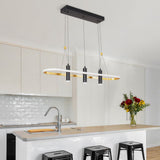 ZUN Javeriah 4 - Light Black/Gold Dimmable LED Pendant Light[No Bulb][Unable to ship on weekends, please 57634655