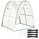 Greenhouse with 2 Doors 6' x 6' x 6.6', White 12112593
