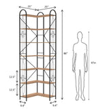 7 Shelf Bookcase, Modern High Bookcase, Thickened iron frame and thickened laminate composition, 39464465