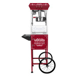 ZUN Popcorn Machine with Cart, 10 Oz Kettle Makes Up to 40 Cups Per Batch, 800 W Popcorn Maker w/2 T3173P266346