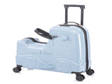 22 Inch Ride-on Suitcase for Kids & Teens, Toddler Travel Luggage with Seat, Spinner Wheels, Safety 00104329