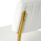 Modern simple light luxury dining White Family bedroom stool back Dressing Student W210P208425