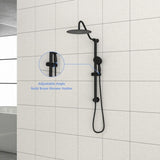 10 Inch Shower System with 5 Function Rain Hand Shower, 26.3" Slide Bar Shower Head Combo, Matte W1243134222