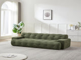 87.4-inch Cloud Series Minimalist Button-Tufted Square Arm Three-Seater Sofa, Chenille Sofa, W3505P383949