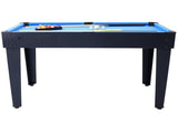 5-in-1 Multi-Game Table - Billiards, Push Hockey, Foosball, Ping Pong, and Basketball black/blue 86399614