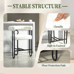 ZUN House Hold Bar Set of 2, Modern Bar Stool with Back, Black Metal Frames, Upholstered Bar W1588P194939