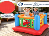 3-in-1 Inflatable Bounce House, Thick PVC Kids Jumping Castle with Visible Wall, Indoor Outdoor Blow 15662583