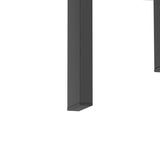 1-Piece Modern Tempered Glass Tea Table Coffee Table End Table, Square Table for Living Room, Black W241104204