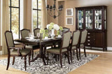 Dark Cherry Finish Armchairs Set of 2 Upholstered Seat and Back Nailhead Trim Wooden Furniture B011P186810