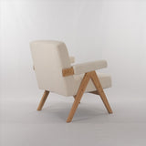 Hengming wooden leg leisure chair with handrails, cushions.uitable for living room, bedroom, study W212P156162