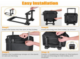 35L Rolling Cooler Bag 2-in-1 Insulated Lunch Backpack with Telescopic Handle Wheels Adjustable 09732445