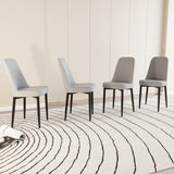 A set of 4 dining chair, modern style chair made of high-quality PU Leather fabric with thick soft 41930803