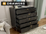Wooden 5-Drawer Storage Cabinet Table T3609P482849