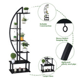 2pcs 6th Floor Half Moon Ironwood Suitable For Garden Balcony Patio Lawn Home Decoration Plant Stand 55251721