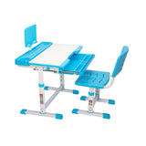 ZUN Height Adjusting Kid's Desk and Chair Set Study Station with Tiltable Table-top, Corner Guard, Book W2181P191360