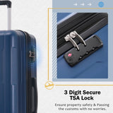 2 Piece Luggage Set with Bags Expanable Spinner Wheels ABS Lightweight Suitcase with TSA Lock N732P198745C