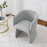 ZUN Modern style simple and elegant chair, grey leisure chair, suitable for dining/bedroom/living W487P186355