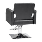 ZUN PVC leather aluminum alloy foot pedal rivet type square chassis high oil pump barber chair 150kg 23116467