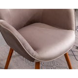 Doarnin Contemporary Silky Velvet Tufted Button Back Accent Chair, Chocolate T2574P164267