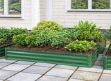 2 Pack 6ftx3ft Outdoor Raised Garden Bed Kit,Large Galvanized Metal Patio Planter Box with Safety 68212199