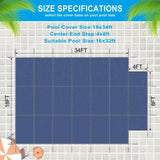 Pool Safety Cover, Fits 16x32ft Rectangular Inground Winter Swimming Pools, with 4x8ft Center End W465P203693