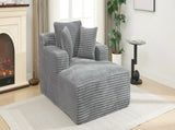 Full- compressed Chaise Lounge Sofa Bed 48.8" Upholstered Sofa Couch with Removable Pillows, Modern N719P288545E