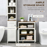 ZUN Bathroom Storage Cabinet-White and Walnut （Prohibited by WalMart） 83491503
