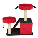 26" Gothic Cat Tree, Cat Tower with Spacious Cat Condo, 2 Padded Perches, Spider Toy, Scratching 74939297