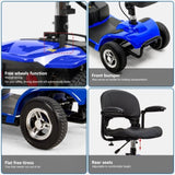 ZUN 4 Wheel Mobility Scooter for Seniors, Electric Power Wheelchair with Lights and Long Range Battery 25285370