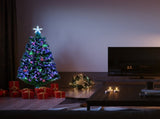 6ft Top With Stars PVC Material Fiber Optics 230 Branches Christmas Tree Green 41773139