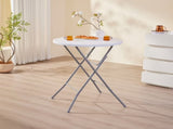 31" Round High-Top Folding Table, White 28002254