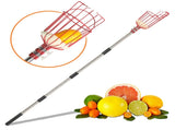 13FT Fruit Picker Tool, Stainless Steel Adjustable Fruit Picker with Basket, Citrus Orange Mango 40133428