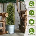 ZUN Hot Sell High quality decoration topiary plants Artificial Green taper eucalyptus green plants 2pcs W2945P220573