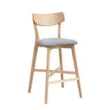 Wooden Bar Chairs Set of 2, Modern Soft Upholstered Kitchen Island Chairs, Counter Height Stool with W2582P197592