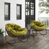 Outdoor Rattan Rocking Chair,Padded Cushion Rocker Recliner Chair Outdoor for Front Porch, Living W640105292