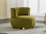 COOLMORE 360 Degree Swivel Cuddle Barrel Accent Sofa Chairs, Round Armchairs with Wide Upholstered, W395102773